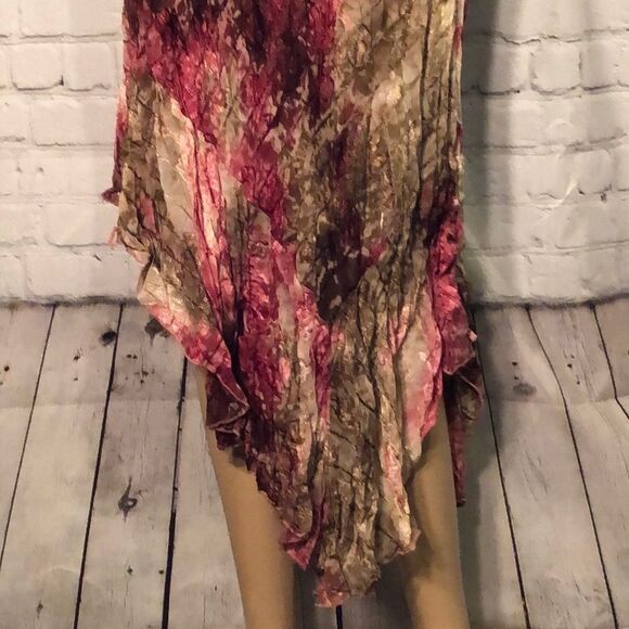 V.O.V.O. Vintage Y2K Long Asymmetrical Artsy Boho Sequined Cocktail Dress Large - Picture 5 of 9